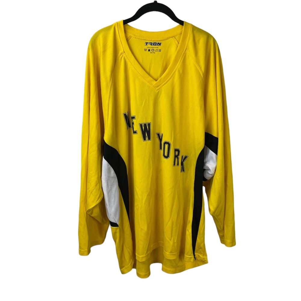 Tron Practice Hockey Jersey Adult XXL New York #9 Yellow